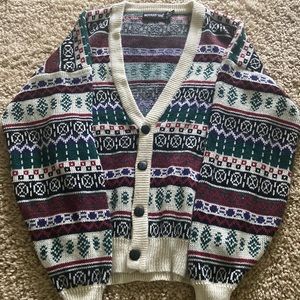Retro 90s button up sweater